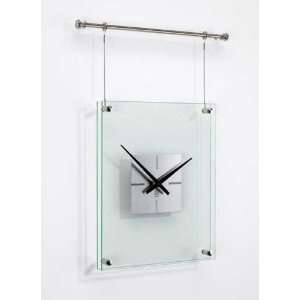 Umbra Trapeze Steel and Glass Wall Clock 