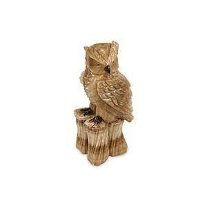  Onyx statuette, Great Horned Owl