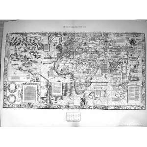   Antique Map C1903 Africa Europe Carta Marina Von 1516