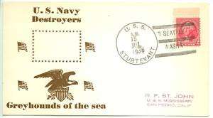 USS STURTEVANT CROSBY CACHET JUL15,1936  