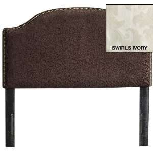 Kendra Upholstered Headboard Twin Swirls Ivory  Kitchen 