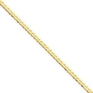  14k Gold 2.2mm Beveled Curb Chain Jewelry