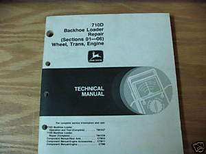 John Deere 710D Backhoe Trans,Engine Technical Manual  