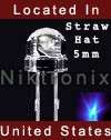 10 x 5mm Straw Hat LED Wide Angle 5mm UV Purple LEDs  