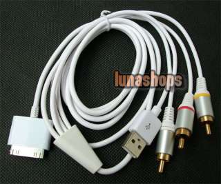 USB to TV 3 AV RCA Audio Video Male to Male Cable for Iphone 3G  