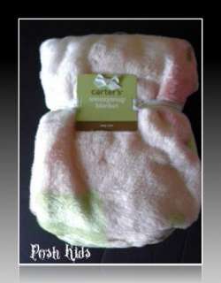   Carters Snuggle Blanket Pink Elephant 30 x 45 Plush baby blanket