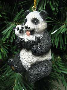 Panda Mom Baby Christmas Tree Ornament New Animal Kingdom Mint  