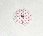 Hot Pink Dot Gem Bling Flower Infant Baby Hair Bow Snap Clip