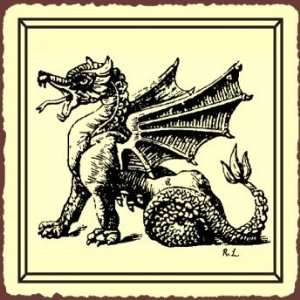  Dragon Serpent Medieval Metal Art Retro Tin Sign