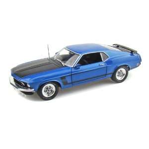  1969 Ford Mustang Boss 302 1/18 Acapalco Blue Toys 