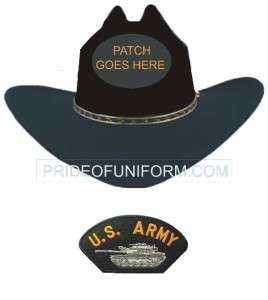 ARMY,TANK,ARMOR,ARMORED,MILITARY,CAVALRY HAT,COWBOY,L/X  
