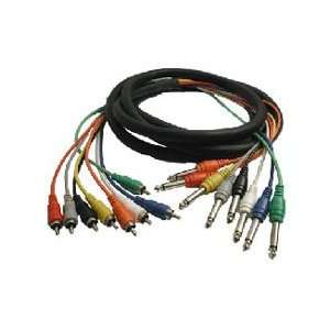  CPR800 Series 8 Channel RCA to 1/4 Phone Plug Snake Electronics
