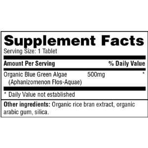  Blue Green Algae Organic 500mg   60 Tablets Health 