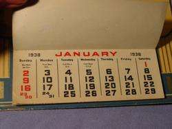 Vintage 1938 J. Erbit Sample Pin Up Calendar  