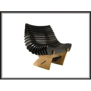  Shiner FRC001 Rib Chair   Birch with Black Lacquer Patio 