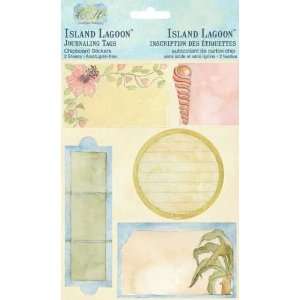Island Lagoon Chipboard Stickers 4.5X6 Sheets 2/Pkg Journaling Tags
