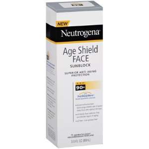 Neutrogena Age Shield Sunblock Face Lotion SPF 90+ 3 oz (Quantity of 4 