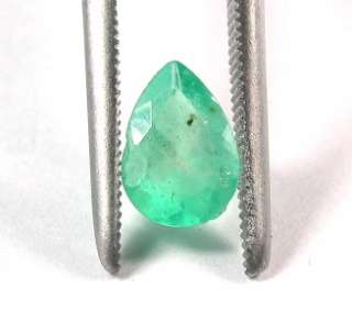   .96ct Colombian Emerald 9x6 Pear VS Untreated Loose Stone Wholesale