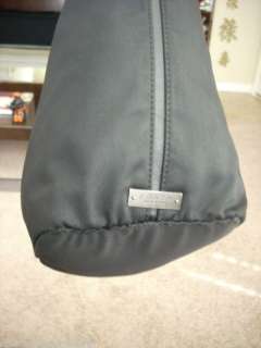 Auth COACH Twill Fabric & Leather Trim Small Hobo Handbag 7423  