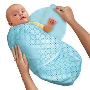   SwaddleMe Cotton Infant Wrap Swaddle Blanket in Blue Print Baby