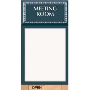    Meeting Room SIgn w/Border Azteca, 9.25 x 17.625