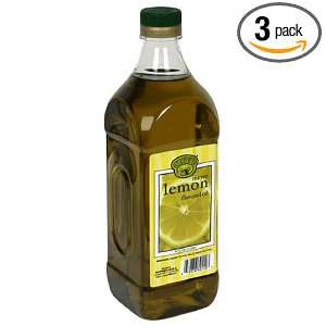 Auguri Meyer Lemon Flavored Extra Virgin Olive Oil, 33.8 Ounce Bottles 