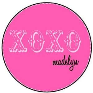  XOXO Pink Personalized Melamine Plate