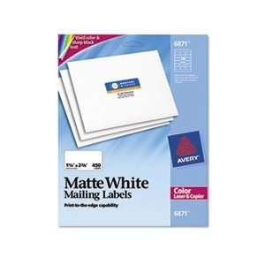 Address Labels for Color Laser & Copier, 1 1/4 x 2 3/8, Matte White, 4
