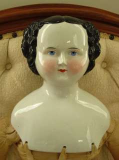 MARVELOUS LARGE ANTIQUE CHINA HEAD DOLL ORIGINAL BODY 30 INCHES TALL 