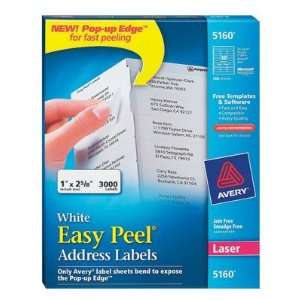 com Avery White Easy Peel Address Labels For Laser Printers 1 X 2 5/8 