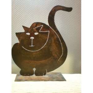  Fat Cat Folk Art Sculpture 