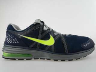 NIKE LUNARMX+ NEW Mens Blue Volt Flywire iPod Ready Running Shoes Size 
