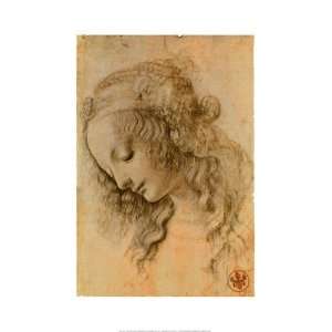  Testa di Donna di Profilo Finest LAMINATED Print Leonardo Da Vinci 