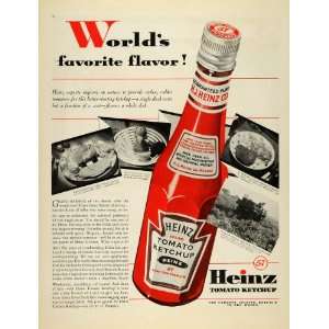  1937 Ad H J Heinz 57 Tomato Ketchup Bottle Flavor Food 