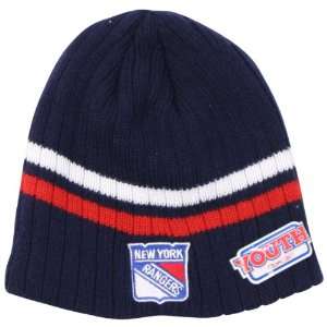   Rangers Youth Knit Beanie / Winter Hat   2 Stripe