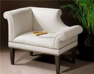   Sculpted Armchair Fainting Chair Regency White UltraLuxe Left Sofa