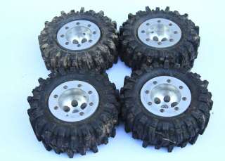 Aluminum 2.2 Scaler Wheels and RC4WD Mud Slinger Tires Axial SCX10 