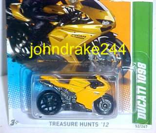 You are bidding on the Hot Wheels 2012 Treasure Hunt #2 DUCATI 1098 