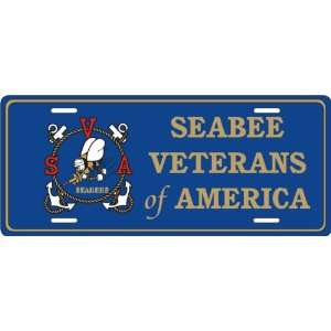  US Navy Seabee Veterans of America License Plate 