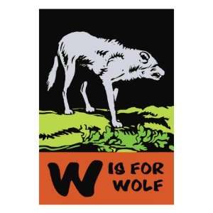  W is for Wolf by Charles Buckles Falls, 24x32