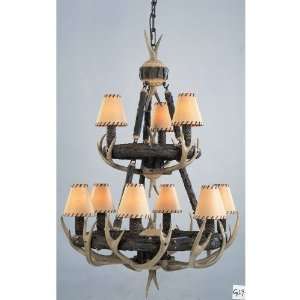 Monte Carlo GL9CHWI Great Lodge Rustic / Country Iron Chandelier