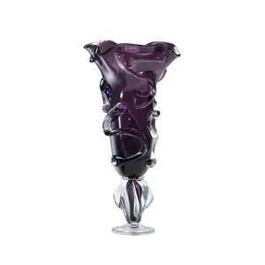   Design 04509 Decorative Tyrian Purple and Clear Vase