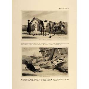  1924 English Race Horses Rat Hunting Samuel Alken Print 