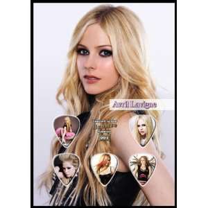  Avril Lavigne Bronze Edition Guitar Pick Display With 5 