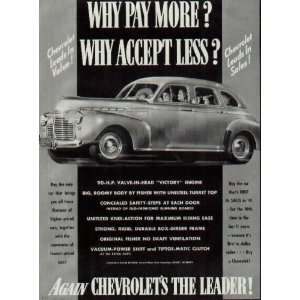  Why Pay More? Why Accept Less?  1941 Chevrolet Ad 