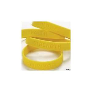   YELLOW SILICONE BLADDER CANCER AWARENESS BRACELETS 
