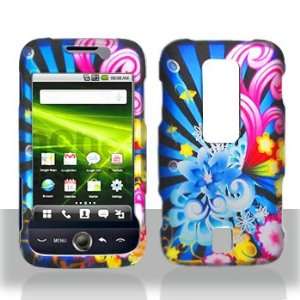  Premium   PDA Huawei M860/Ascend Rubber Design Neon Floral 