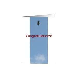  Congratulations Bald Eagle Soaring Card Health 