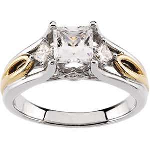  Two Tone Diamond Semi mount Engagement Ring Diamond 