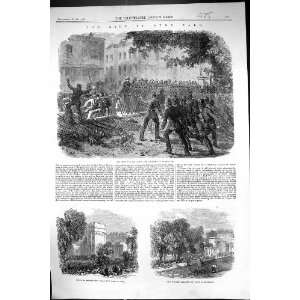  1866 Riot Hyde Park Mob Pulling Railings Park lane Marble 